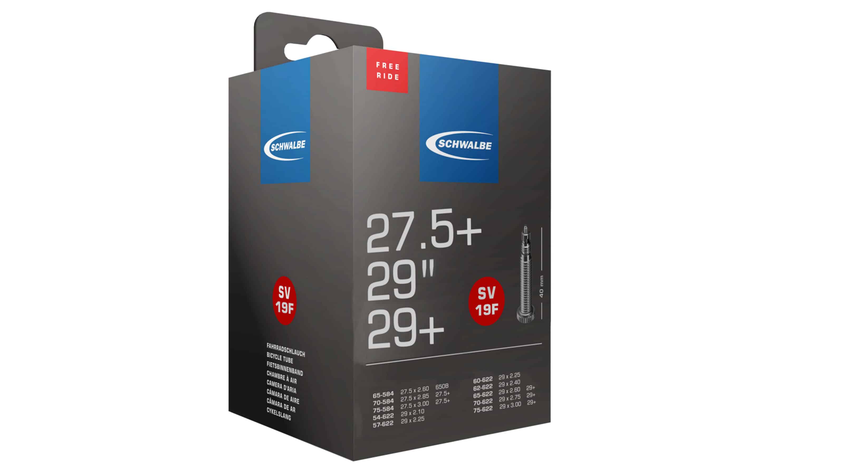 Schwalbe Schlauch SV19F 27.5"/29" 54/75-584/622 Schwalbe Schlauch SV19F 27.5"/29" 54/75-584/622