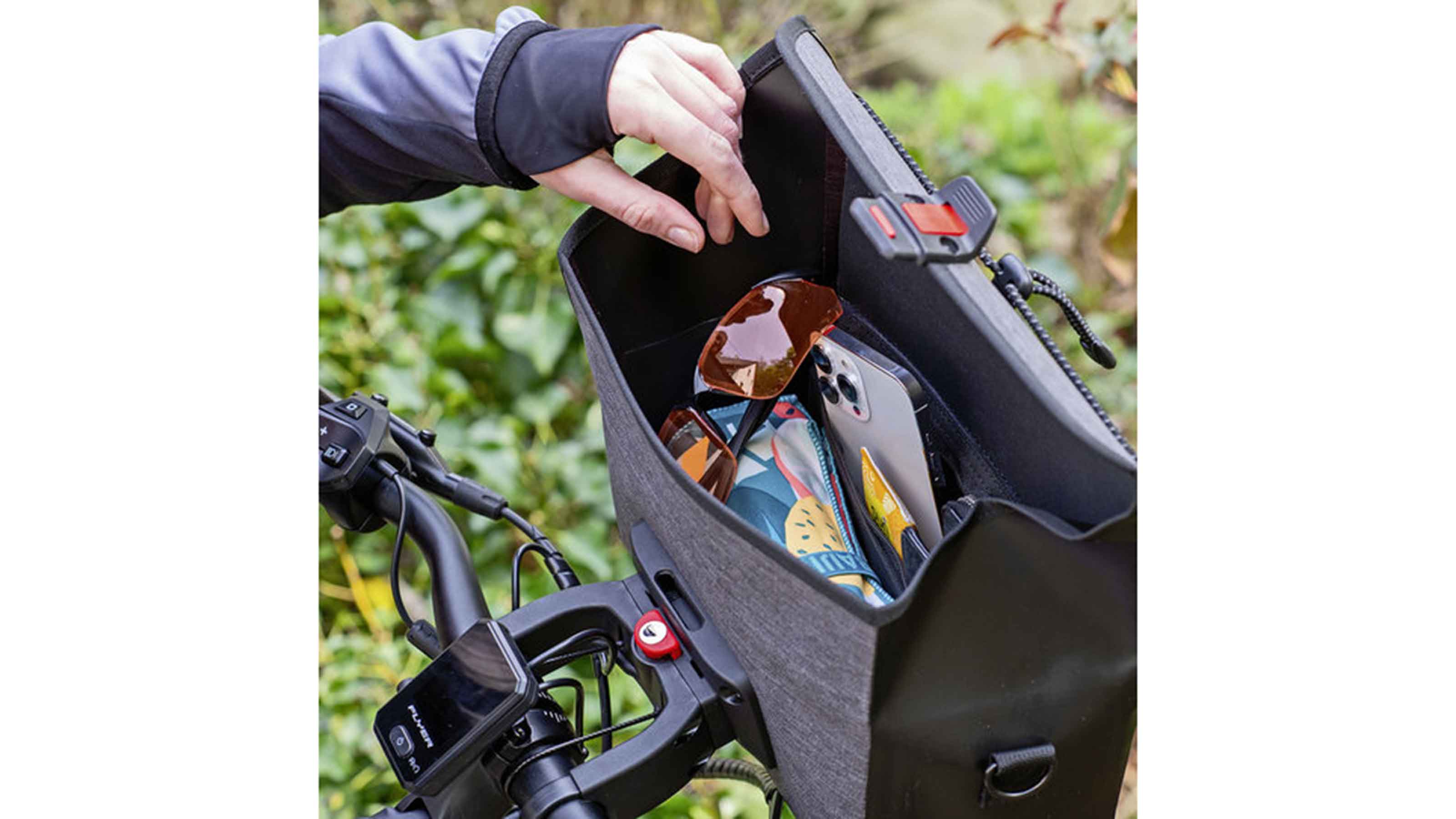 KLICKfix Lenkertasche Baggy waterproof grau