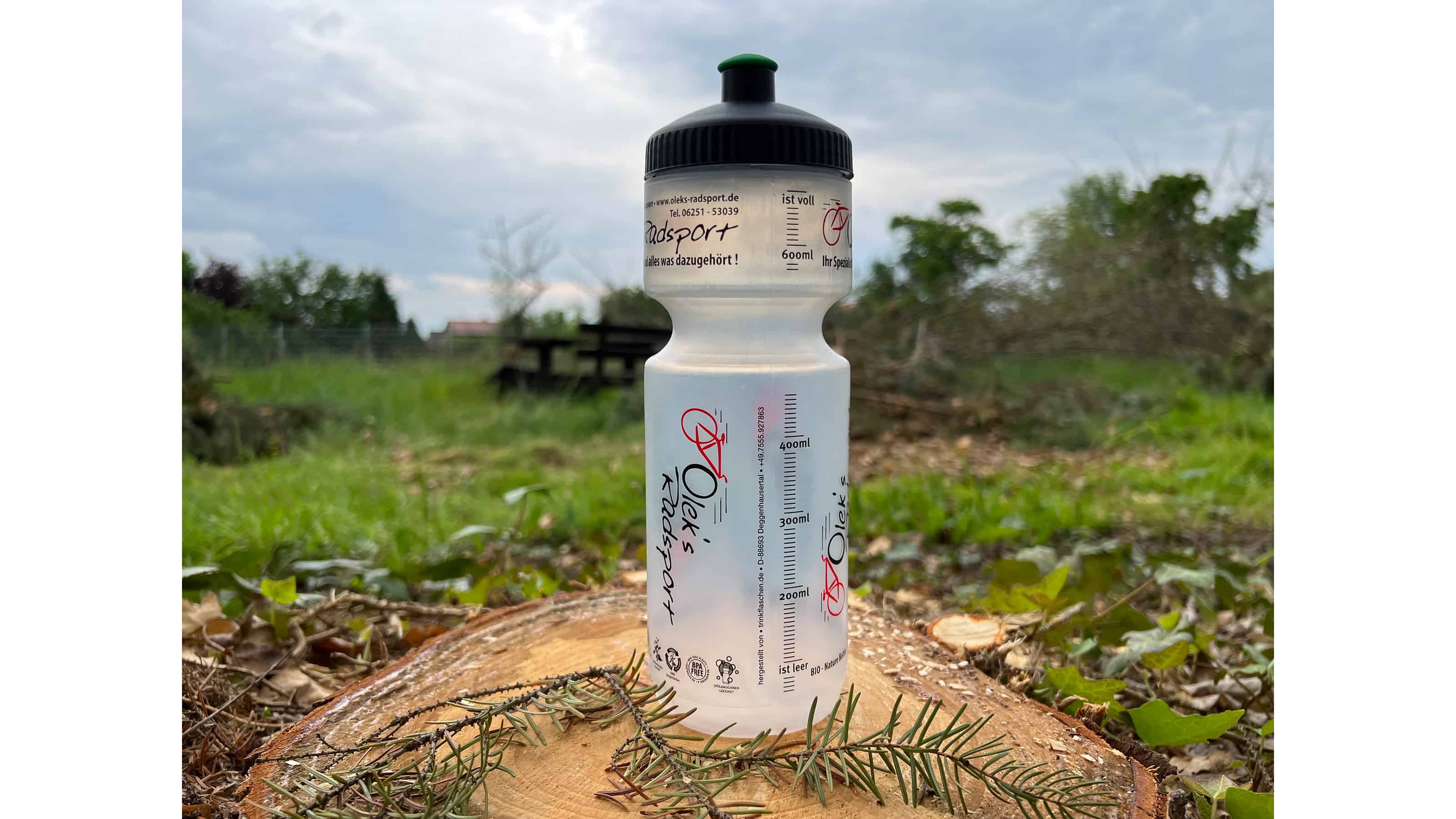 Trinkflasche 750ml Bio-Bottle "Olek's Radsport"