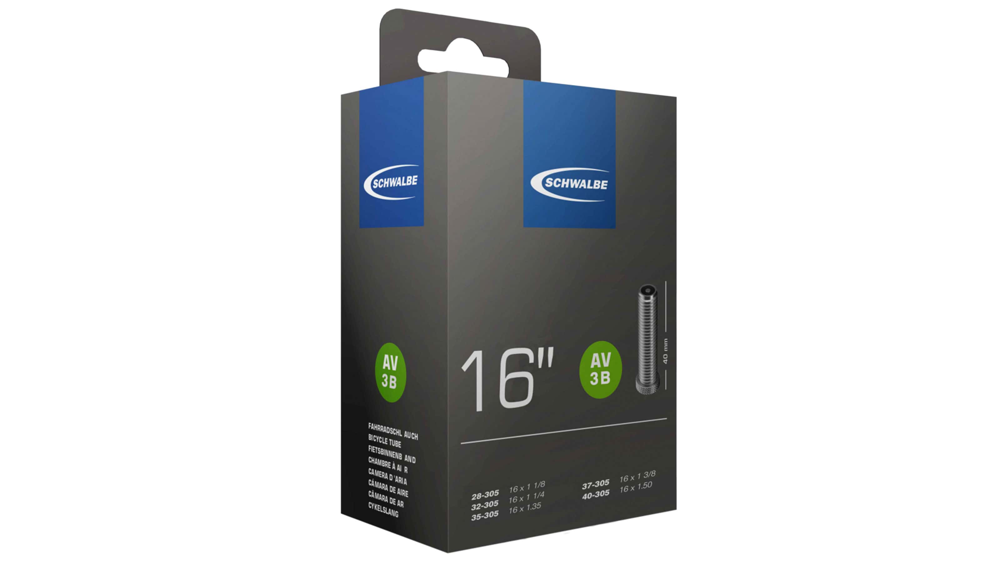 Schwalbe Schlauch AV3B 16" 32/40-305 Woom