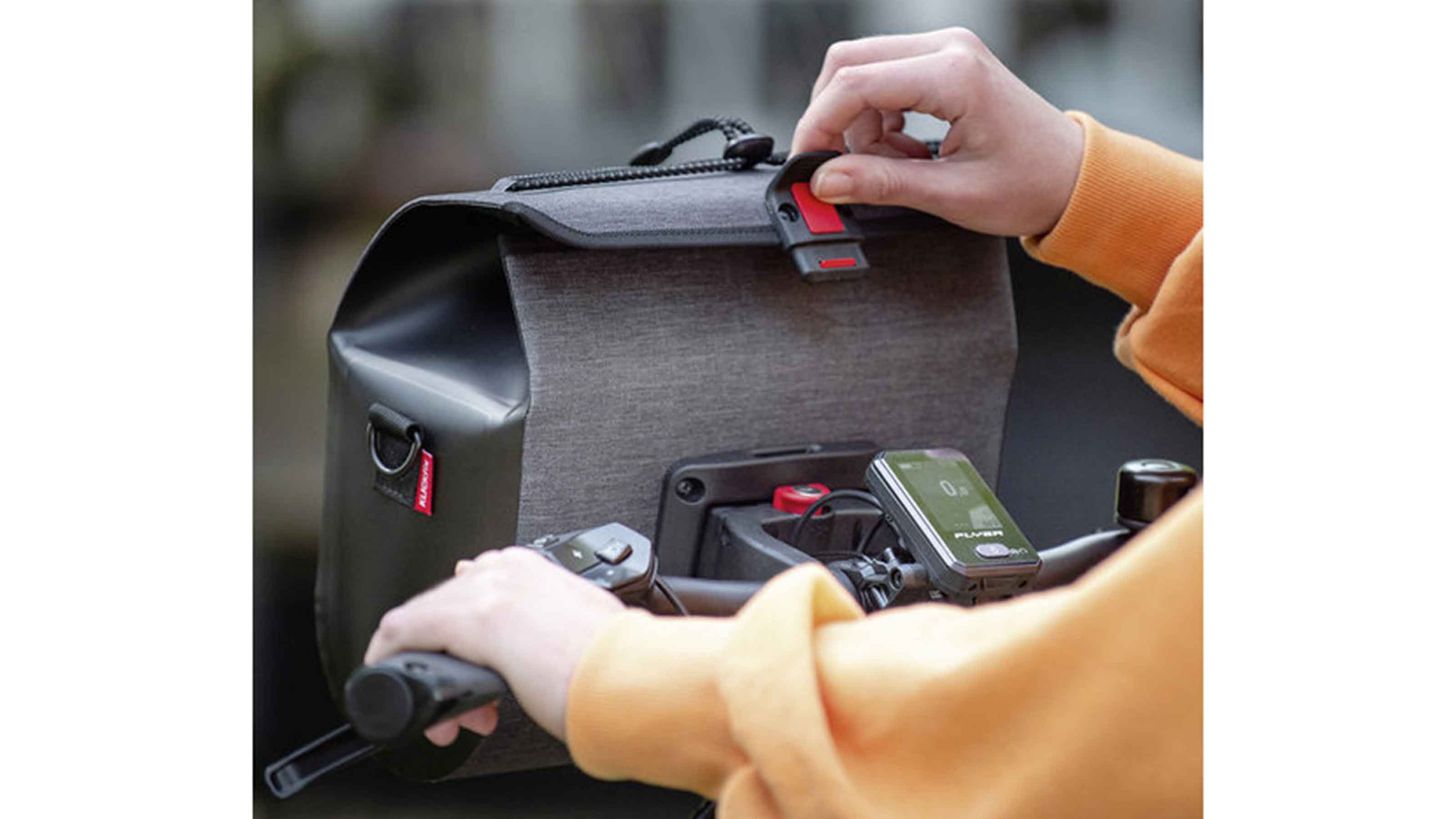 KLICKfix Lenkertasche Baggy waterproof grau