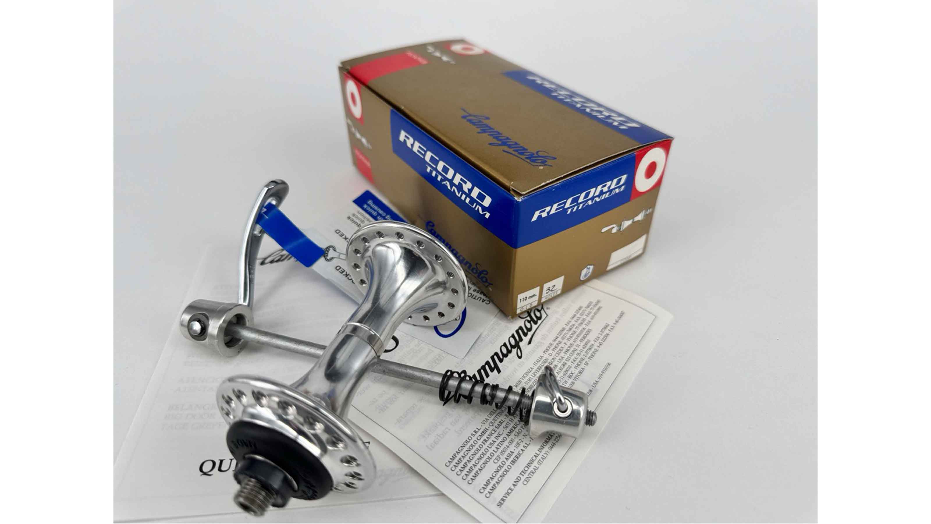 Campagnolo Fronthub Record Titanium 100mm 32L