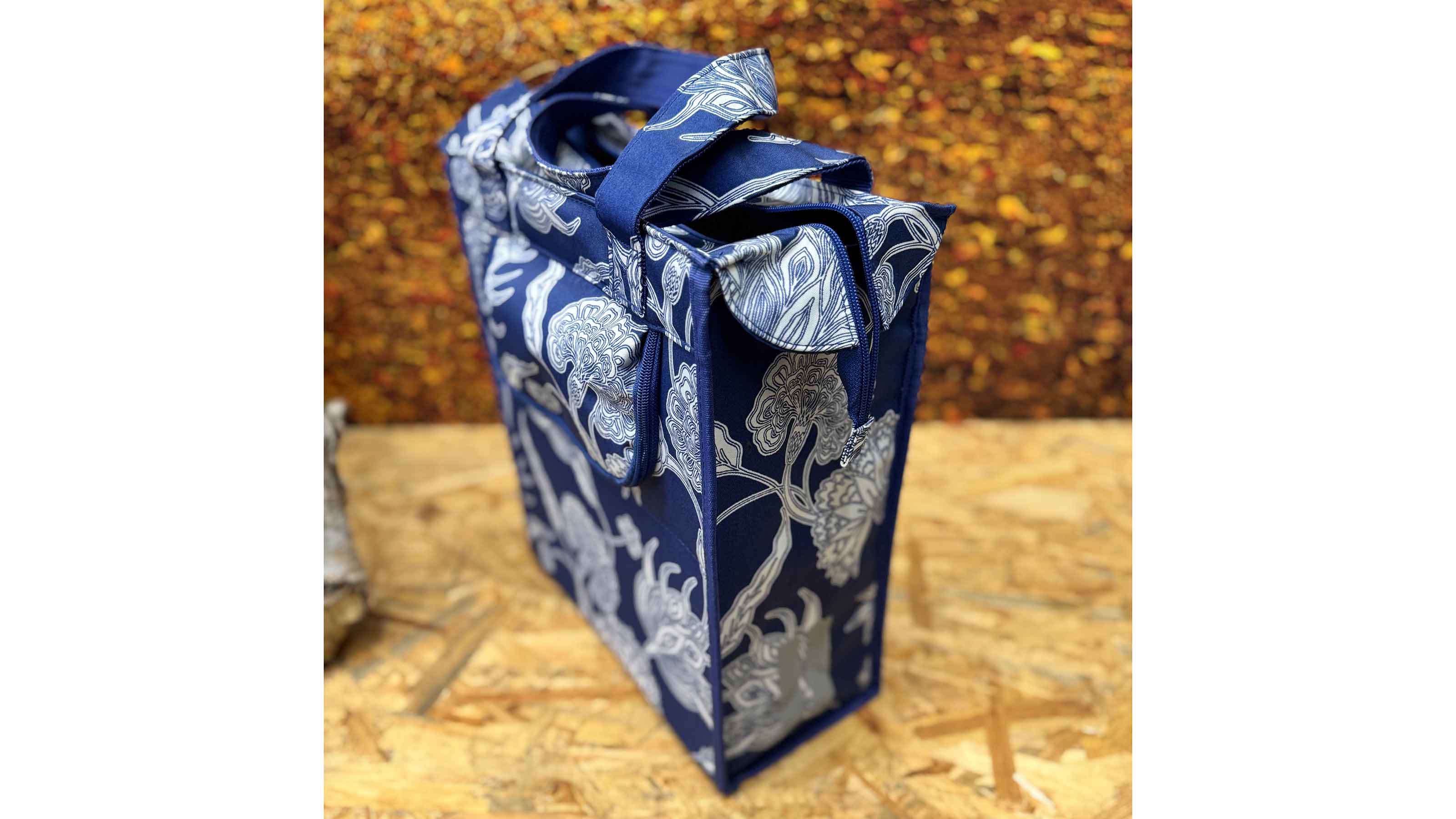 Basil Shopping Bag "Blossom Botanica" blue