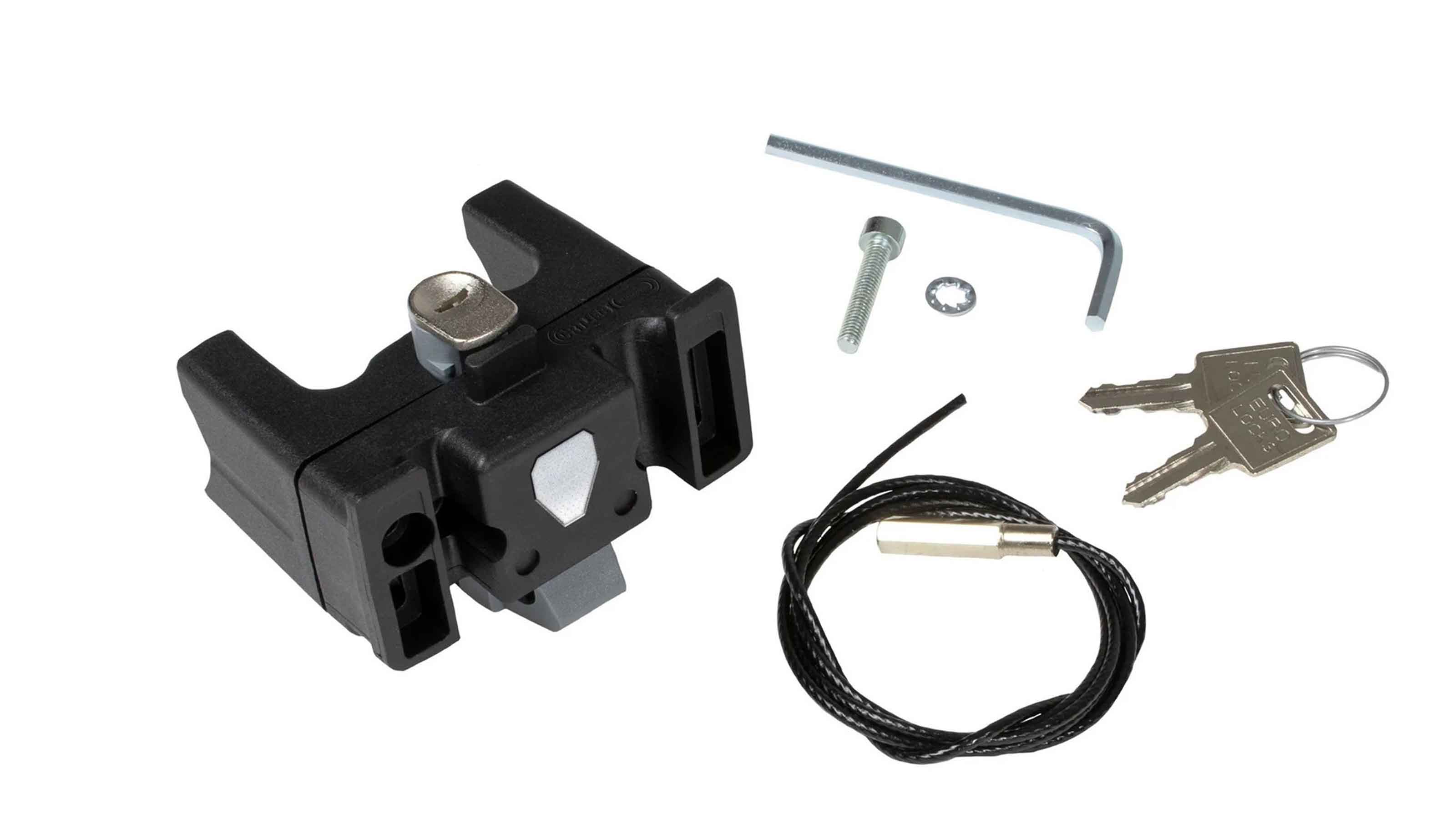 ORTLIEB Lenker Montage-Set mit Schloss, schwarz