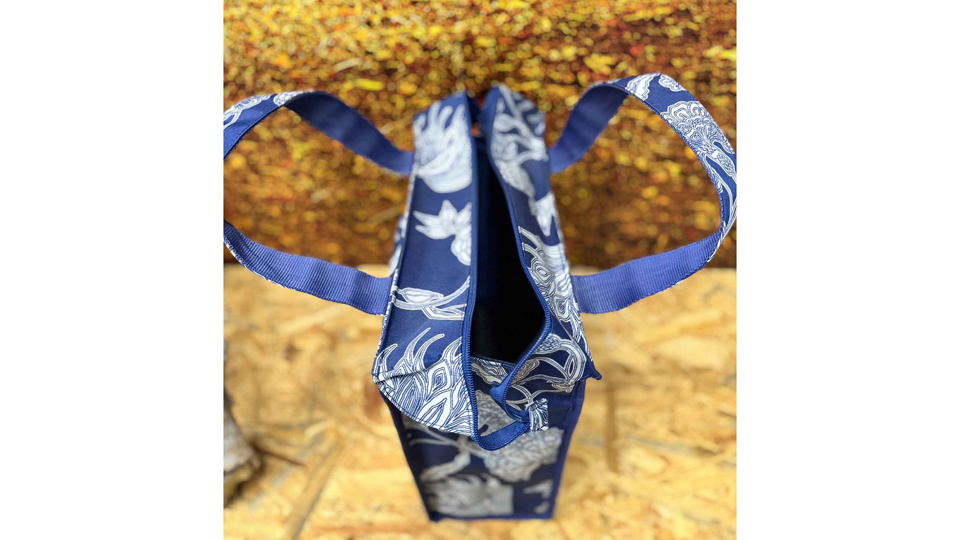 Basil Shopping Bag "Blossom Botanica" blue