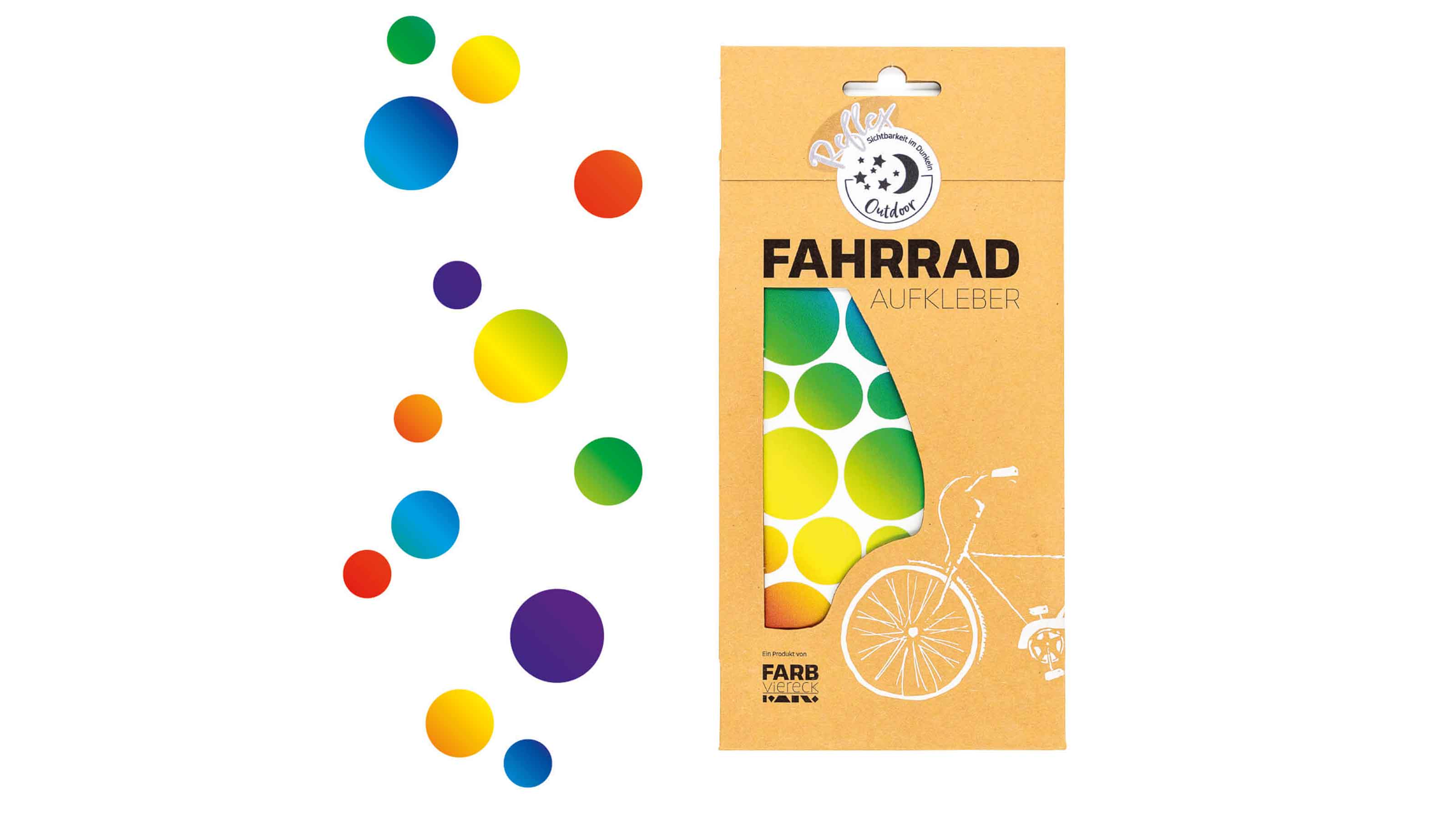 Farbviereck Aufkleber Reflex